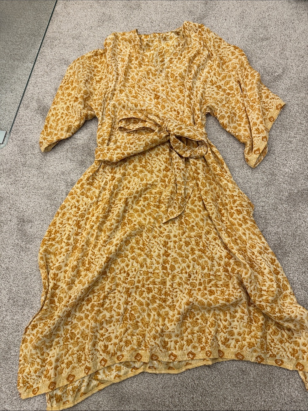 Natalie Martin Yellow Floral Maxi Dress